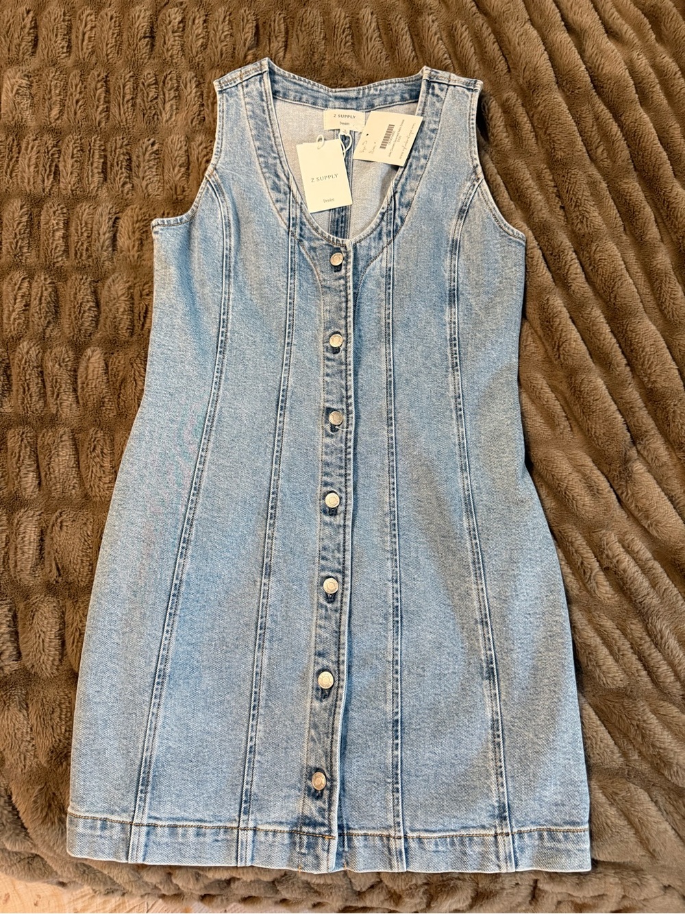 Z Supply Jolie Seamed Denim Mini Dress